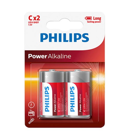 Bateria alcalina PHILIPS Powerlife Bl.2 Pilhas Alc.Philips Powerlife Lr14