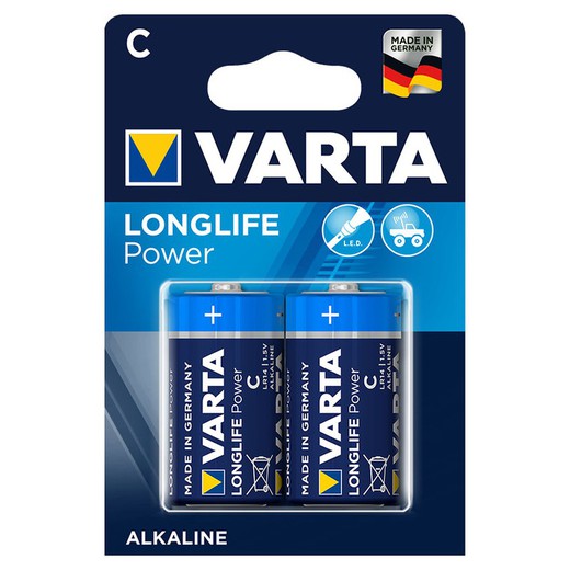 Pila alcalina VARTA Longlife Power Bl.2 Pilas Alc.Longlife Power  Lr14 C