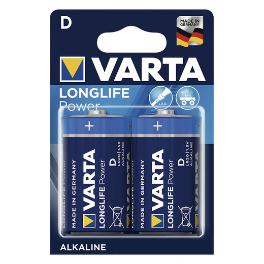 Bateria Alcalina VARTA Longlife Power Bl.2 Pilhas Alc.Longlife Power Lr20 D