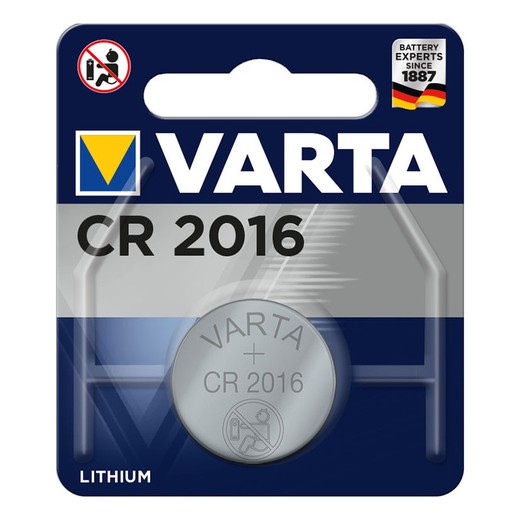 Bateria de botão de lítio VARTA Bl.1 Bateria de lítio Varta Cr2016 3V