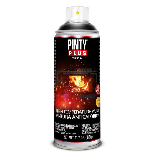 Peinture résistante à la chaleur NOVASOL. Peinture Anticalorique Noire 400 Ml