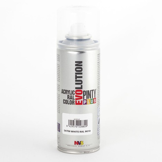 Tinta spray NOVASOL Evolution 200 ml Tinta Spray Acrílica Branco acetinado 200 ml