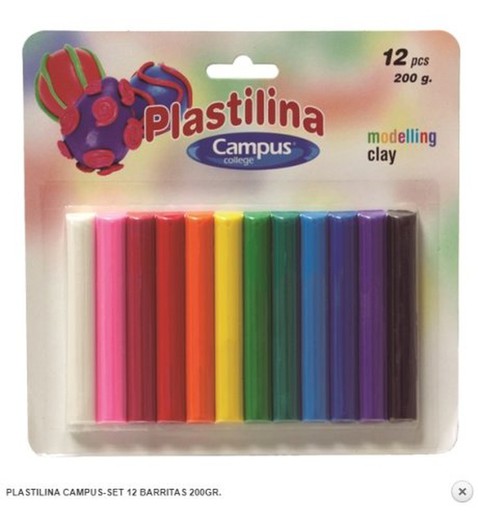 Plastilina Campus Set 12Un X200Gr 13278