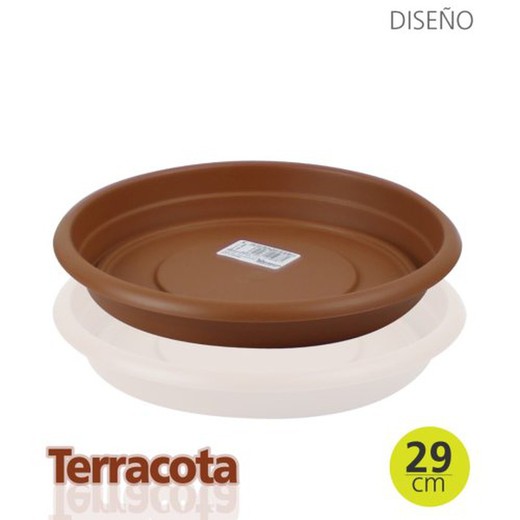 Plato Maceta Redonda Marron 29 Cm R-1978