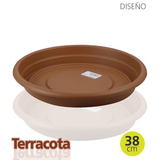 Plato Maceta Redonda Marron 38 Cm R-1970