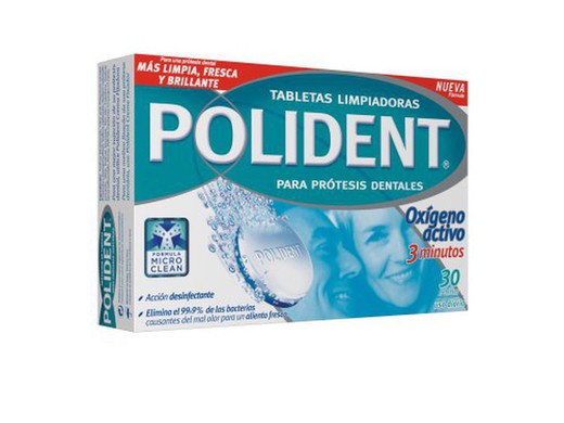 Polident Oxigeno Activo Tabletas 30