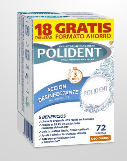 Polident Oxigeno Activo Tabletas 54+18