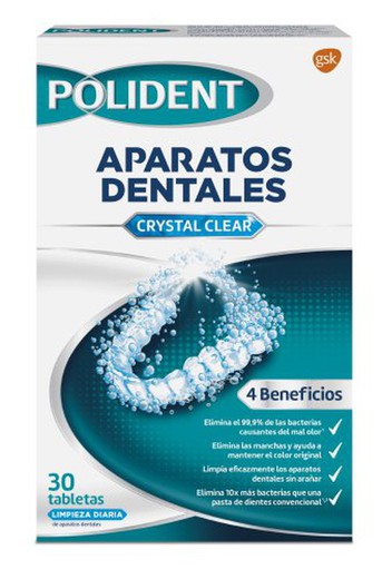 Polident Tabletas Aparatos Dentales 30