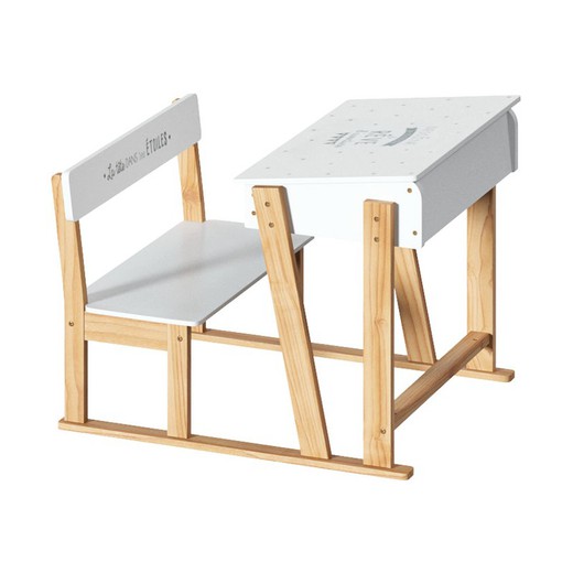 Pupitre Infantil Madera Blanco