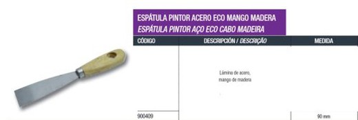 Rasqueta Acero Eco M/Madera  9Cm  900409