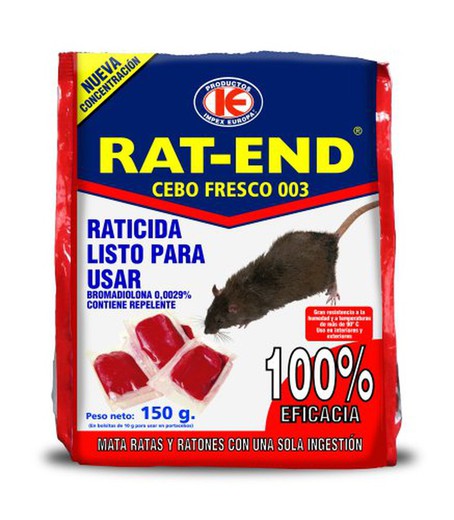 Rat-End Esquer Fresco 003 Raticida 150 Gr