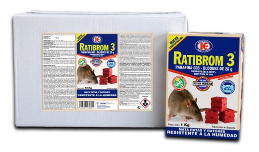 Ratibrom-3 Bloques Parafina Bolsa 150 Gr