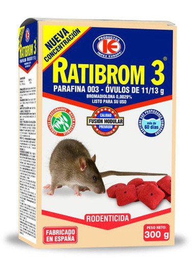 Ratibrom-3 Ovules Paraffine Paquet 300Gr