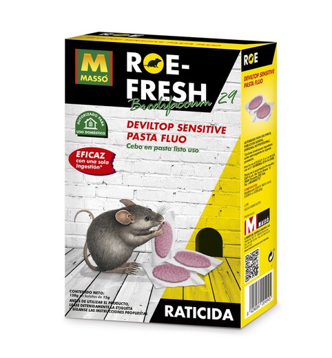 Raticida MASSÓ ROE-FRESH Raticida Pasta Fresca Roe-Fresh 150Gr