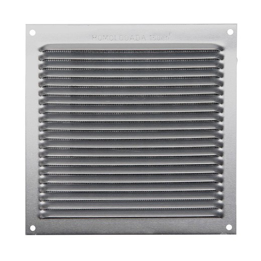 Rejilla Ventilacion Al 17X17 0.6Mm Plata