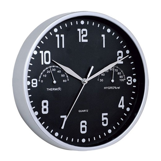 Horloge thermomètre/hygromètre décorative. Horloge Thermomètre/Hygromètre Diam.25
