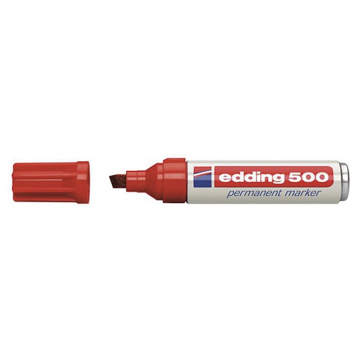 Marqueur permanent EDDING 500. Marqueur permanent Edding 500 Rouge Cja.10 Ud