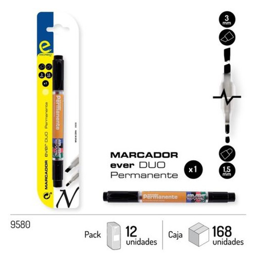 Canetas Marcadoras Duo 1,5mm-3mm 9580