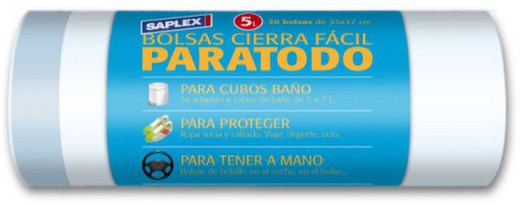 Saplex Bolsa Paratodo C/F 35X37 (30) 5L