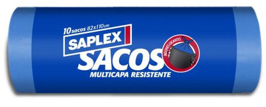 Saplex Saco Resi Azul 82X110 (10) 100L