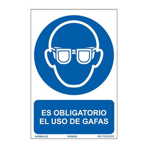 Se�Al Oblig El Uso De Gafas  210x300mm