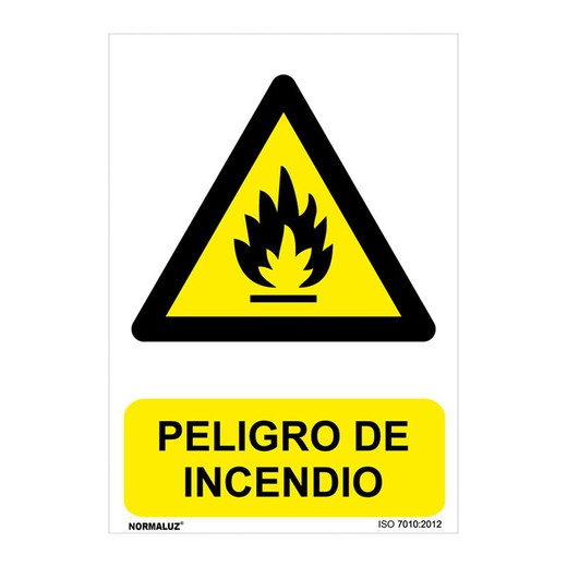 Se�Al Peligro De Incendio 210x300mm