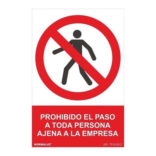 Se�Al Prohi Paso Persona Ajena 210x300mm