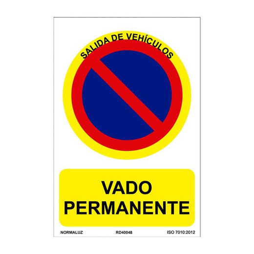 Se�Al Prohibid Vado Permanente 210x300mm