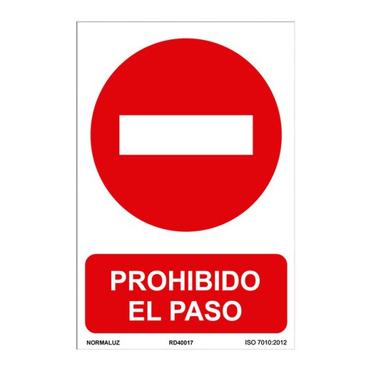 Se�Al Prohibido El Paso 210x300mm