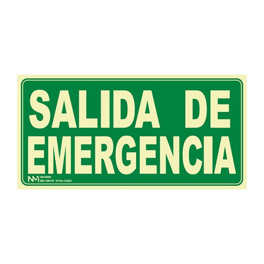 Se�Al Salida De Emergencia Pvc 0,7mm