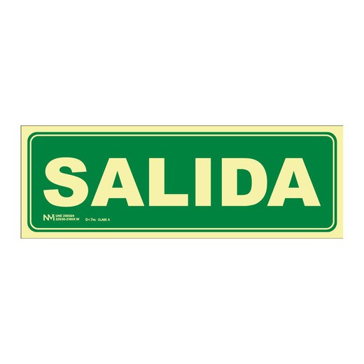 Se�Al Salida Pvc 1mm Clase A 105x300 Mm