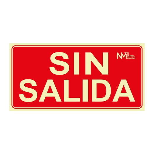 Se�Al Sin Salida Pvc 0,7mm 320x160mm