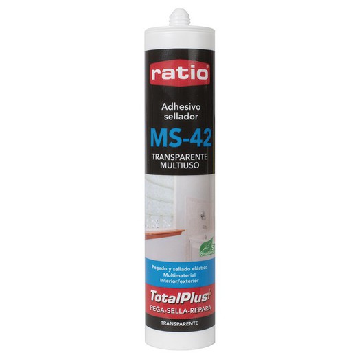 Segellador adhesiu RÀTIO MS Polímer MS-42. Adhes. Segellador Msp Transp 290 Ml. Ràtio