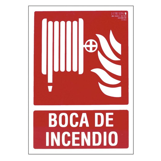 Señales contra incendios. Señal 210X297 Pvc  Manguera