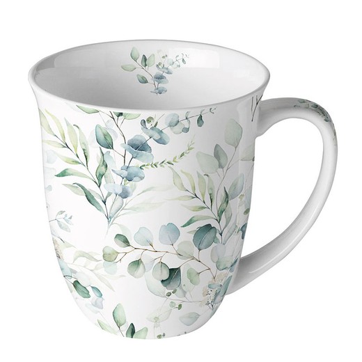 Serie Eucaliptus. Mug porcelana 400 ml