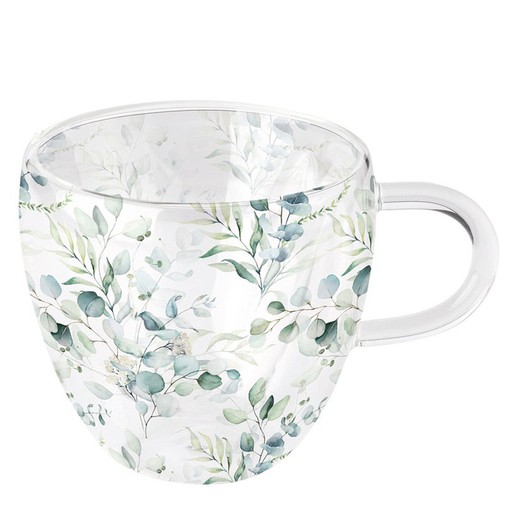 Serie Eucaliptus. Taza cristal 200 ml.