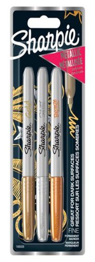 Sharpie Rotu Metalizado (Oro-Pla-Bro)(3)