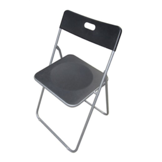 Cadira metàl·lica plegable Cadira Plegable Pp/Metal Negre