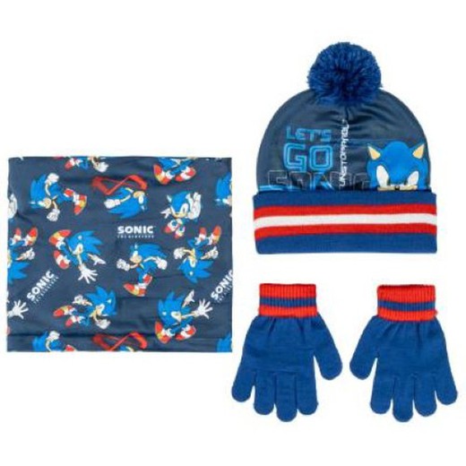 Sonic Gorro + Guante + Cuello 10269