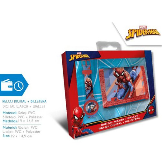 Spiderman Reloj + Billetera  Mv15541