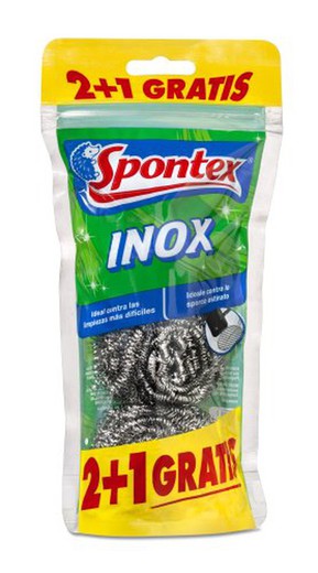 Spontex Estropajo Inox Blister (2+1)