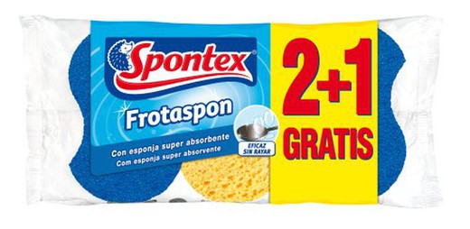 Spontex Frotaspon No Raya C/Esponja(2+1)