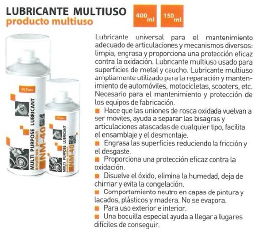 Spray Lubricant Multiusos 400Ml.