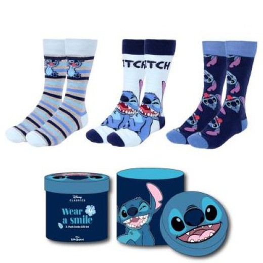 Stitch Calcetines Pack 3u Adulto 2541