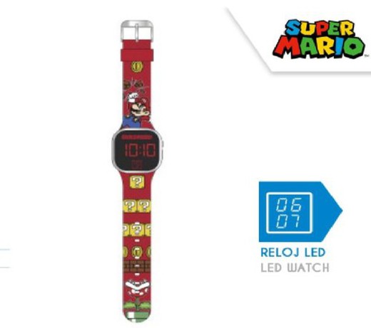 Super Mario Bros Reloj Led   Rgsm4107