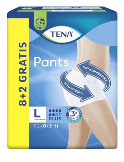 Tena Pants Unisex Plus -L- (8+2) 6G