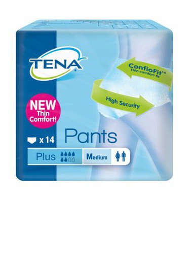 Tena Pants Unisex Plus  -M- (14) 6G