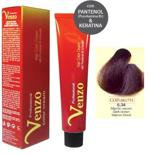 Tinte Prof.Venzo 60Ml. N. 6.34 Marron Os