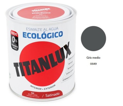 Titanlux Base Agua Gris Medio 750ml Sat.