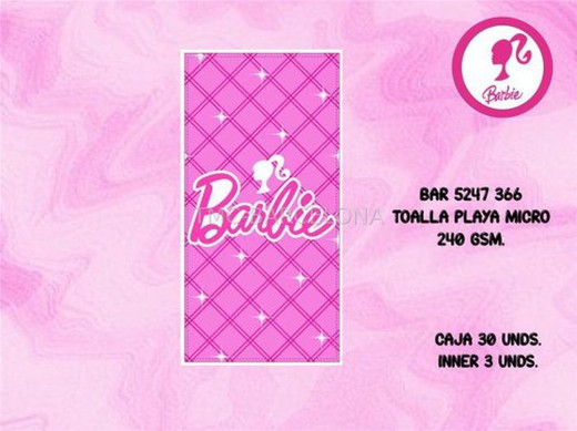 Toalla Barbie Microfibra 70X140 Gi 366